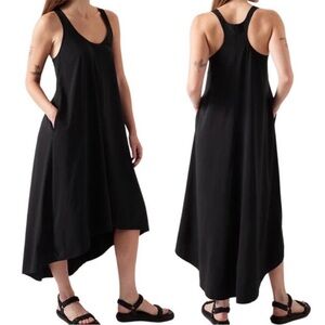 Athleta black large Presidio Traveler Maxi dress